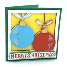 merry christmas ornaments card