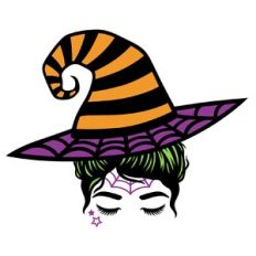 Messy Bun witch girl
