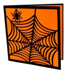 Spider Web Halloween Card