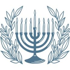 menorah with leaves