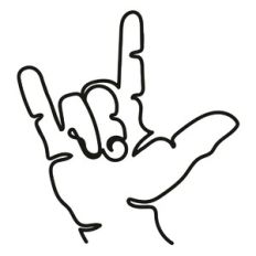 I Love You Line Drawing