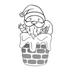 Santa in chimney