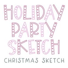 BFC Holiday Party Christmas Sketch Font