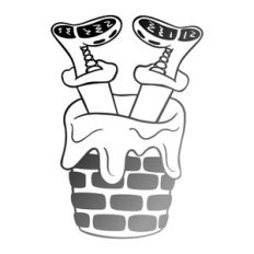 Santa in chimney