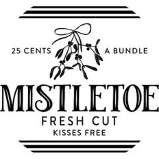 Mistletoe for Round Signs