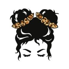 Leopard Messy Buns