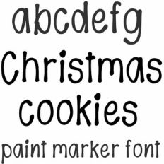 christmas cookies paint marker font