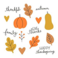 Thanksgiving Sticker Set