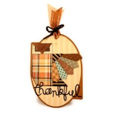 Card Owl Patchwork Thankful 5x7