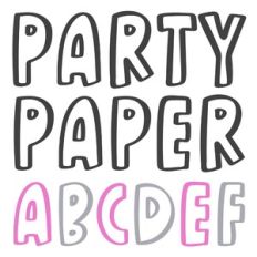 BFC Party Paper Outline Font