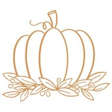 Pumpkin on Leaves