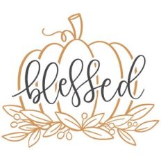 Blessed Pumpkin on Leaves