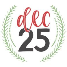 December 25 Round Design
