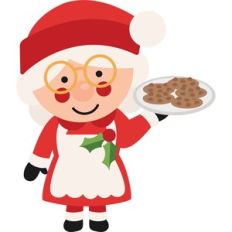 mrs. claus holding cookies