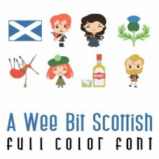 A Wee Bit Scottish Full Color Font
