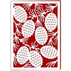Pine Cones 3D Card