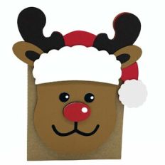 reindeer face card