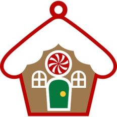 santa claus house ornament
