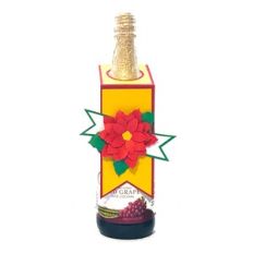 Christmas Poinsettia Bottle Label