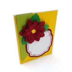 Poinsettia Banner Card