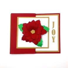 Poinsettia Joy Z-Fold Card