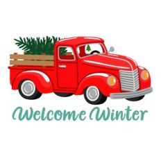 Welcome Winter Farm Truck with Christmas Tree