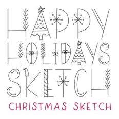 BFC Happy Holidays Christmas Sketch Font