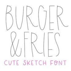 BFC Burger and Fries Sketch Font