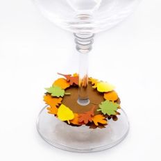 fall wreath wine glass marker
