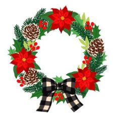Christmas Poinsettia Wreath