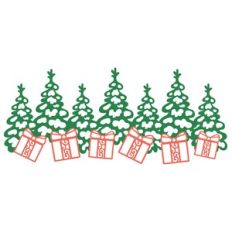 Christmas trees and presents