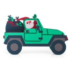 Christmas Santa Jeep Box Card