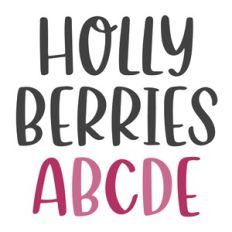 BFC Holly Berries Brush Christmas Font