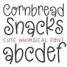 BFC Cornbread Snacks Whimsical Handwriting Font