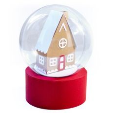 Gingerbread House with Snow Globe Base