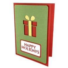 Happy Holidays Gift - Layered Stencil Card