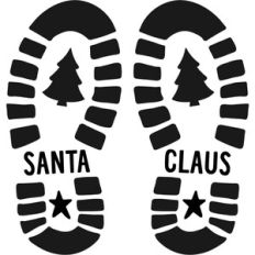 santa boot stencil