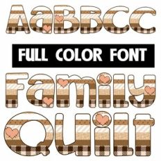 Family Quilt Color Font