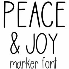 peace and joy marker font