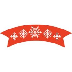 Curved Banner Snowflakes