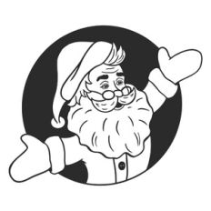Santa Claus in circle