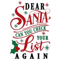 Dear Santa Check List Again