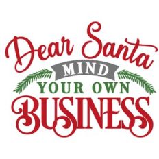 Dear Santa Mind Own Business