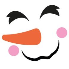 Smiling Snowman Face