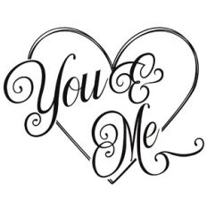 You and Me Heart Word