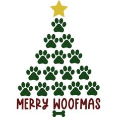 Merry Woofmas Dog Print Christmas Tree