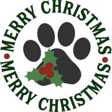 Merry Christmas Paw Print