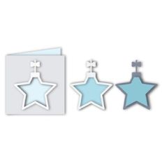 bauble star cutout window card