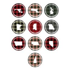 buffalo plaid 50 states stickers