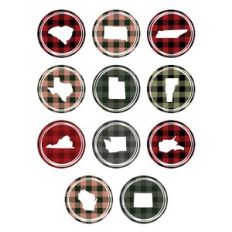 buffalo plaid 50 states stickers